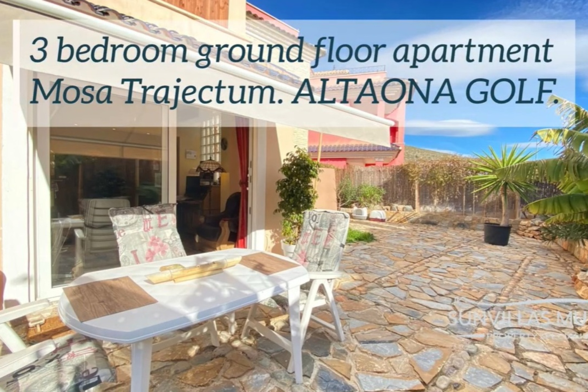 Bright living room with garden access Altaona apartment