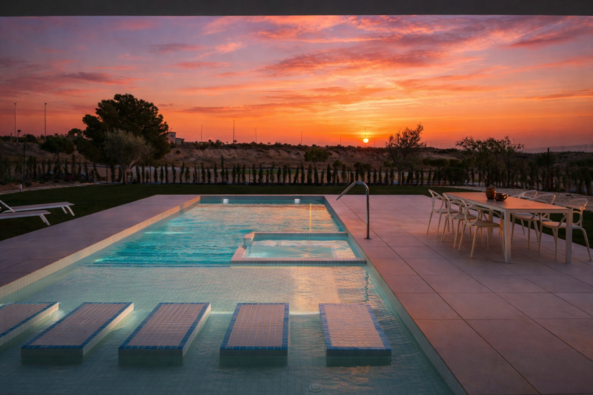 Piscina privada jardín villa lujo Altaona