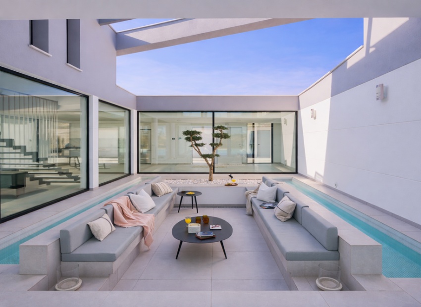 Piscine privée jardin villa luxe Espagne