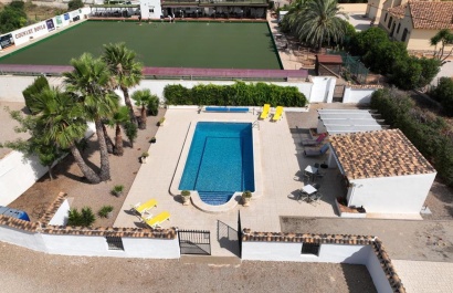 Bowling green and bar-restaurant area